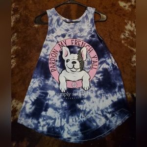 Simply Southern Tie Dye Sleeveless Large Shirt